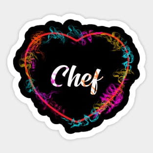 Chef Heart Sticker